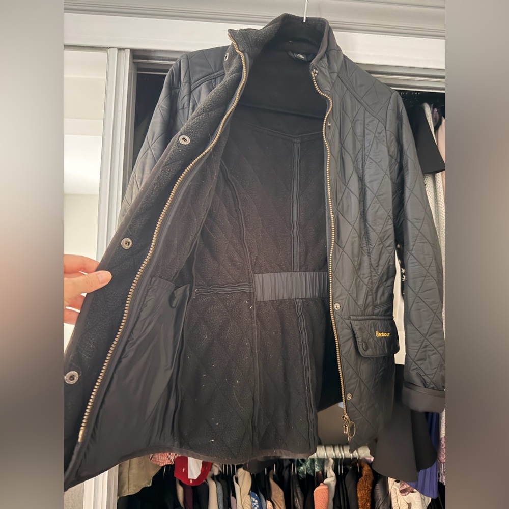 Barbour Black Quilted Utility Jacket - Picture 6 of 6